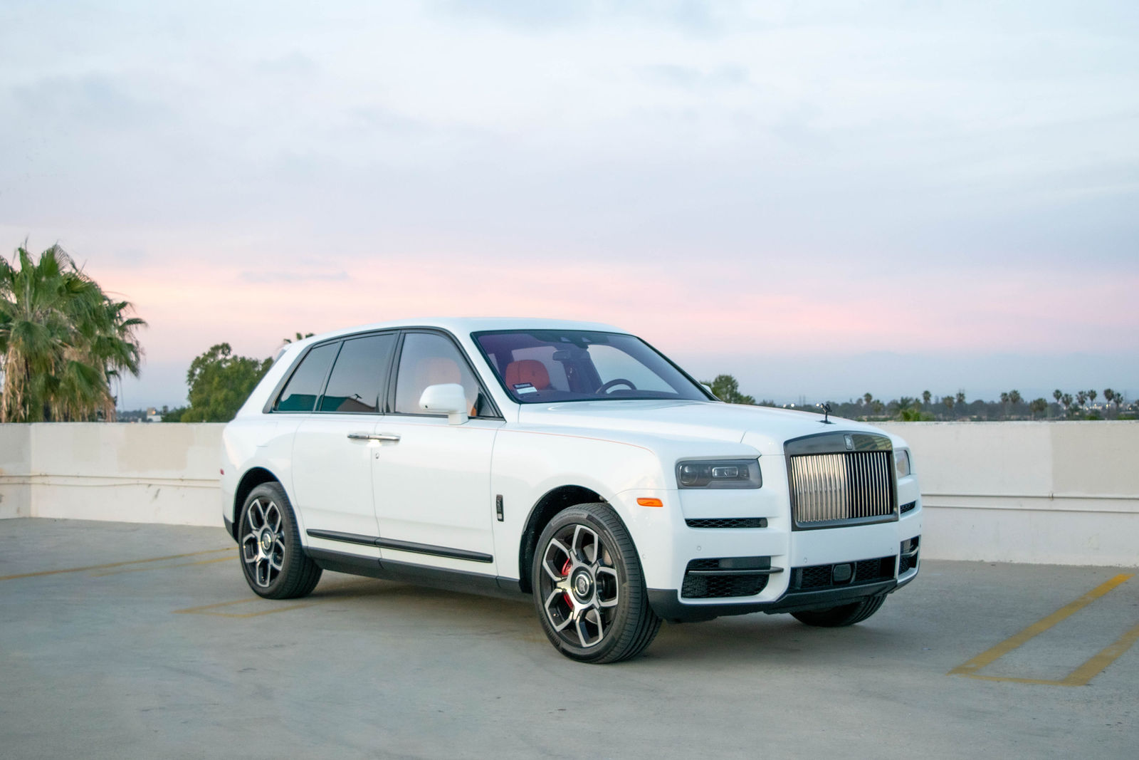 White Rolls-Royce Cullinan wedding vehicle